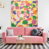 カラフルブラシストローク抽象芸術アートキャンバス印刷 キャンバスプリント (インサイチュ (リビング))