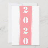 カラフルブラシモダンストローク年始パーティーカード 招待状 (裏面)