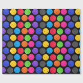 カラフルブラックボール ラッピングペーパー (フラット)