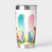 カラフルブラッシュストロークイースターハイランドカウズ20oz 保温保冷タンブラー (左面)