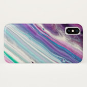 カラフルブルーラズベリー抽象デザインのスマホケース Case-Mate iPhoneケース (裏面(横))