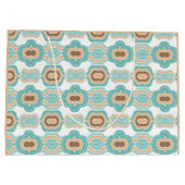 カラフルブルー/タン/ブラウンメダリオン ラージペーパーバッグ (裏面)