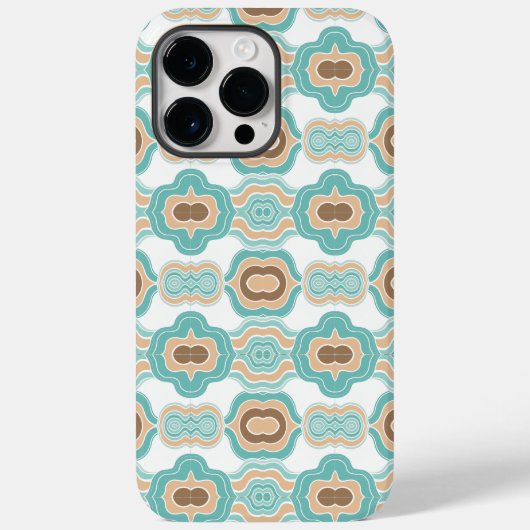 カラフルブルー/タン/ブラウンメダリオン Case-Mate iPhoneケース (裏面)