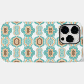 カラフルブルー/タン/ブラウンメダリオン Case-Mate iPhoneケース (裏面 (横))