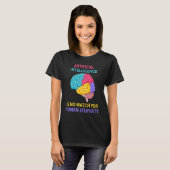 カラフルブレイン 人工知能 AI ギーク向け Tシャツ (正面フル)