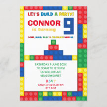 カラフルブロック 9歳の誕生日パーティー ブロック