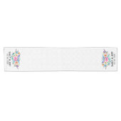 カラフルブーケ – 日付を保存 ショートテーブルランナー (横)