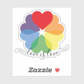 カラフルプライドレインボーハート シール (シート)