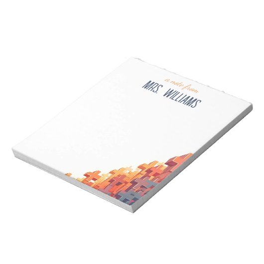 カラフルプラスシンボルや象徴カスタム先生評価 ノートパッド (回転)