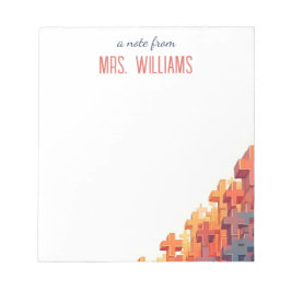 カラフルプラスシンボルや象徴カスタム先生評価 ノートパッド