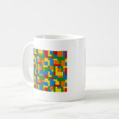 カラフルプラスチック塊 コーヒーマグカップ (正面左)
