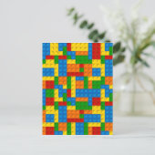 カラフルプラスチック塊 ポストカード (スタンド正面)