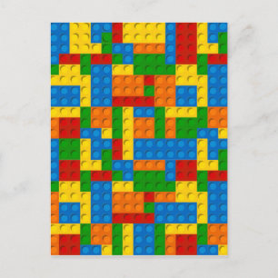 カラフルプラスチック塊 ポストカード