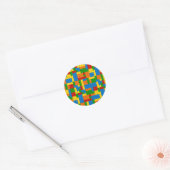 カラフルプラスチック塊 ラウンドシール (封筒)