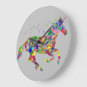 カラフルプリズム色 ラージ壁時計 (傾斜)