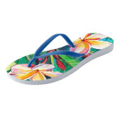 カラフルプルメリアガーデンラバースリッパ ビーチサンダル (アングル)