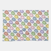 カラフルプレート設定パターン キッチンタオル (横)