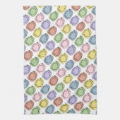 カラフルプレート設定パターン キッチンタオル (縦)