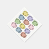 カラフルプレート設定パターン スタンダードカクテルナプキン (角)