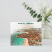 カラフルプーケットタイランドコーストラインビュー ポストカード (スタンド正面)