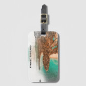 カラフルプーケットタイランドコーストラインビュー ラゲッジタグ (正面縦)