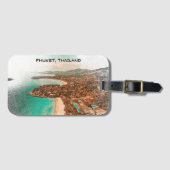 カラフルプーケットタイランドコーストラインビュー ラゲッジタグ (正面横)