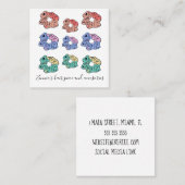 カラフルヘアピースのネクタイ店 スクエア名刺 (正面/裏面)