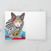 カラフルヘアレス猫グリーティングカード サンキューカード (内部)