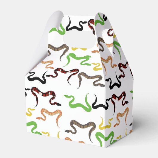 カラフルヘビPython爬虫類パターン フェイバーボックス (裏面サイド)