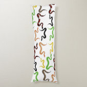 カラフルヘビPython爬虫類パターン ボディピロー (正面縦)