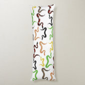 カラフルヘビPython爬虫類パターン ボディピロー (裏面 (縦))