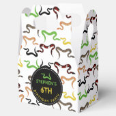 カラフルヘビPython Reptile誕生日パーティー フェイバーボックス (オープン)