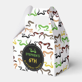 カラフルヘビPython Reptile誕生日パーティー フェイバーボックス