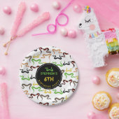 カラフルヘビPython Reptile誕生日パーティー ペーパープレート (パーティー)