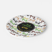 カラフルヘビPython Reptile誕生日パーティー ペーパープレート (アングル)