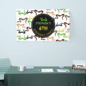 カラフルヘビPython Reptile誕生日パーティー 横断幕 (トレードショー)