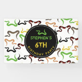 カラフルヘビPython Reptile誕生日パーティー 横断幕 (横)