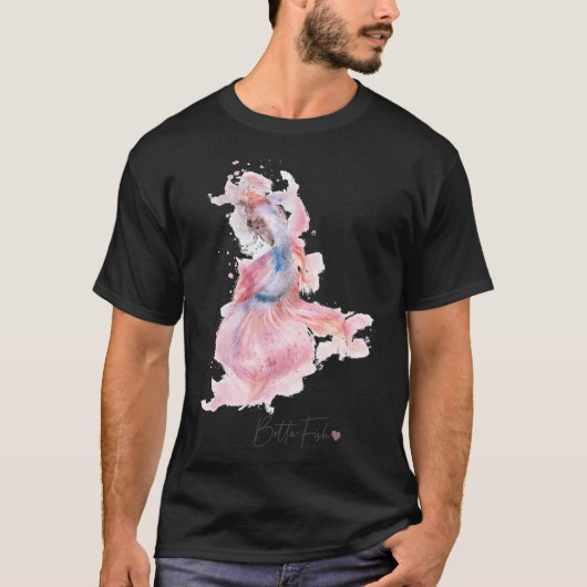 カラフルベタ水彩効果テキスト入り Tシャツ (正面)