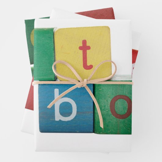 カラフルベビーブロック ラッピングペーパーシート (インサイチュ)