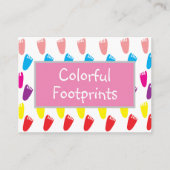 カラフルベビー機器シンボルパターン 名刺 (正面)