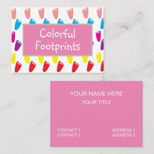 カラフルベビー機器シンボルパターン 名刺 (正面/裏面)