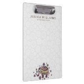 カラフルベビー象イラストレーション クリップボード (右)