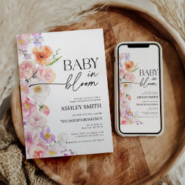 カラフルベビー開花招待状 | 夏の花 招待状