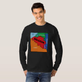 カラフルベルギー地図の簡素化、近隣数 Tシャツ (正面フル)