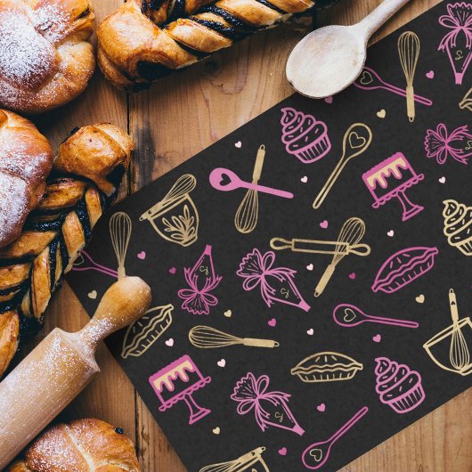 カラフルベーキング&料理器具ブラック金ゴールドピンク 薄葉紙