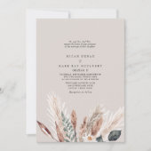 カラフルベージュパンパスウェディング招待状 招待状 (正面)