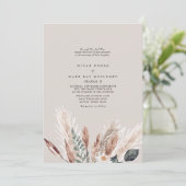 カラフルベージュパンパスウェディング招待状 招待状 (スタンド正面)