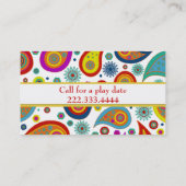 カラフルペイズリーカスタムモンマイカード コーリングカード (裏面)