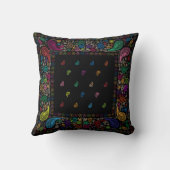 カラフルペイズリーデザイン クッション (裏面)