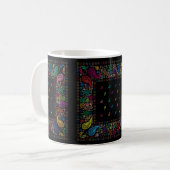 カラフルペイズリーデザイン コーヒーマグカップ (正面左)
